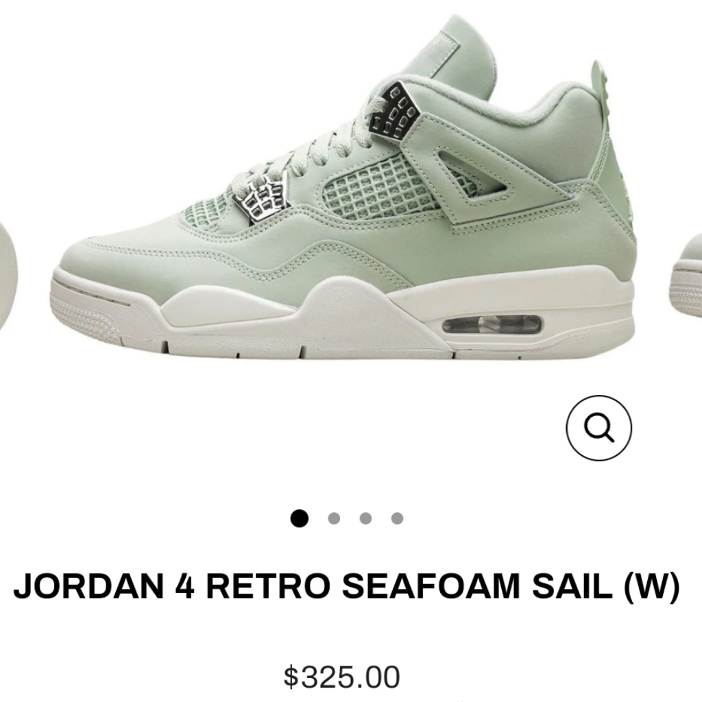 Jordan 4 Retro Seafoam Sail Women's Sneakers